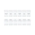 Gewürzgläser ECKIG Minimal - Set 12 Stk.