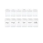 Gewürzgläser ECKIG Handwritten - Set 12 Stk.