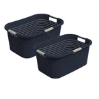 2er Set Country Wäschekorb 40l 2tlg.
