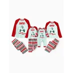 ELF Christmas Matching Family Fleece Snowflake Pajamas Set with Christmas Socks Red
