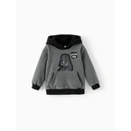 Star Wars Toddler Boy Darth Vader Polar fleece Diagonal-Pocket Hooded Sweatshirt Grey