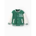 Disney Mickey and Friends Toddler/Kid Mickey Mouse /Minnie Mouse Embroidered Colorblock Plush Jacket Green