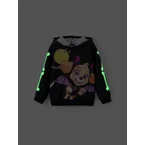 PAW Patrol Toddler Girl 1pc Skye Halloween Glow in the Dark Hoodie BlackandWhite