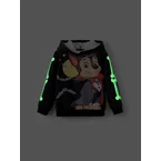 PAW Patrol Toddler Boy 1pc Chase Halloween Glow in the Dark Hoodie Black