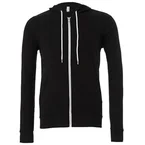 Fleece Full-Zip Hoodie Unisex Schwarz