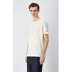 T-Shirt mit Rundhalsausschnitt und großem Ton-in-Ton Logo