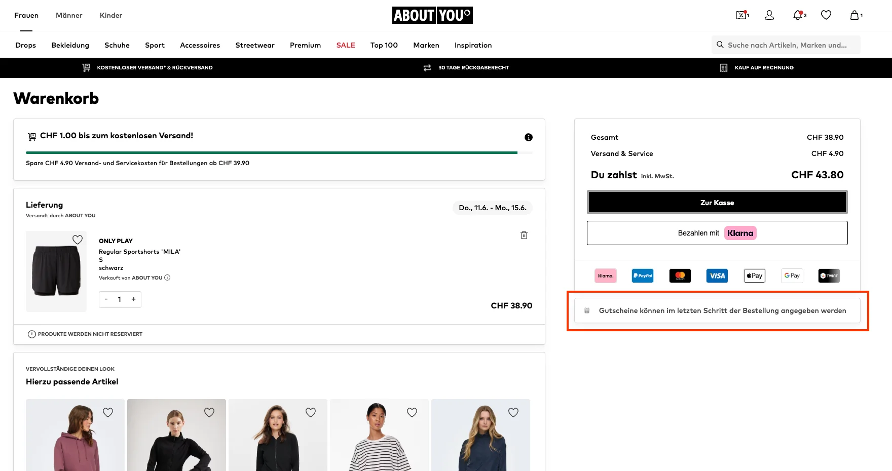 Wie verwendet man den Gutscheincode? - About You