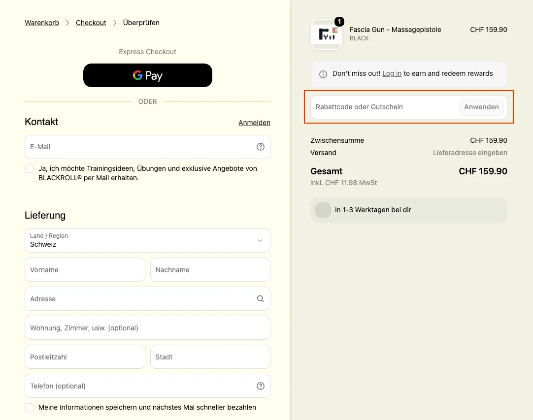 Hast du selbst einen Blackroll-Gutscheincode? - Blackroll