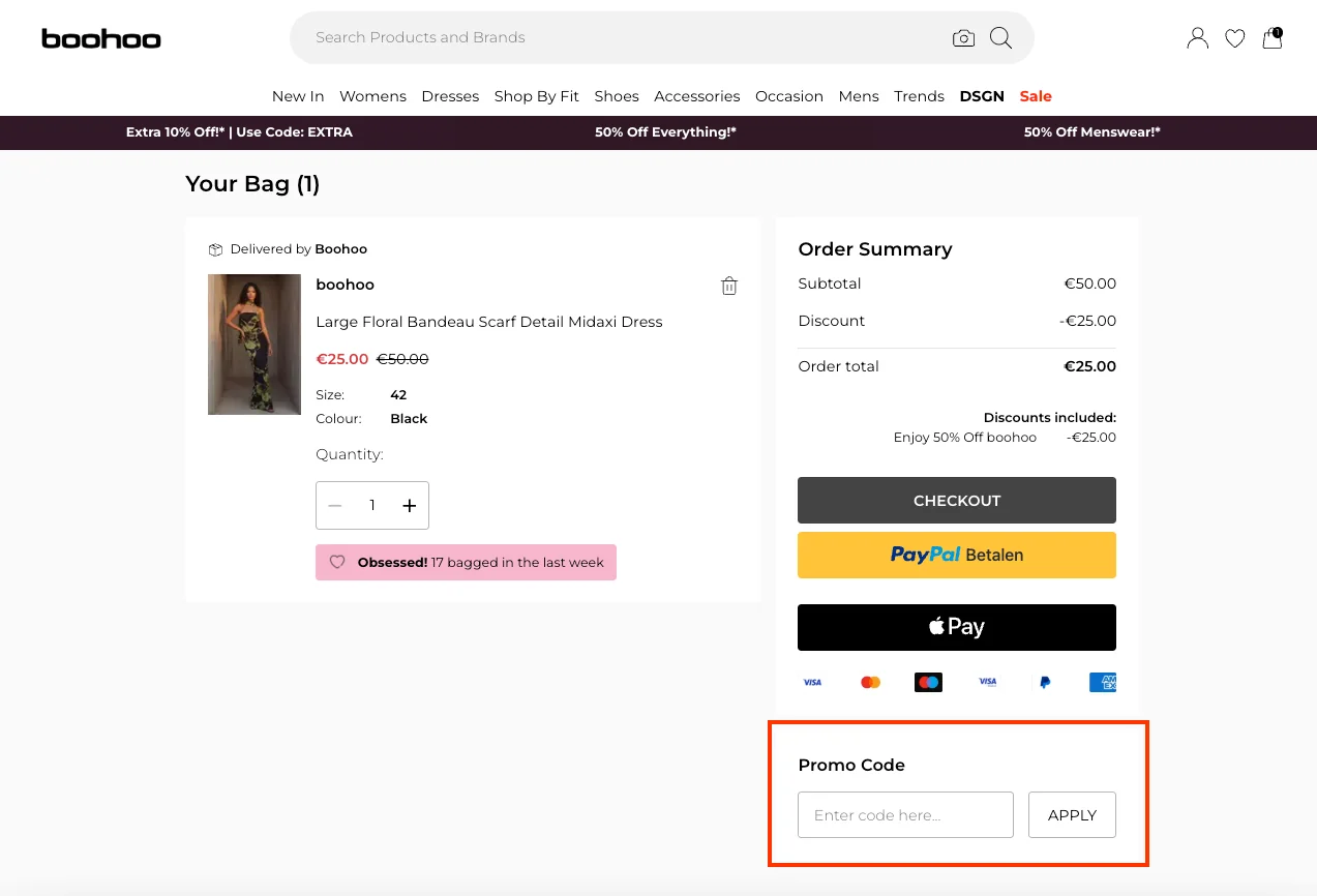 Wie verwendet man den Gutscheincode? - Boohoo