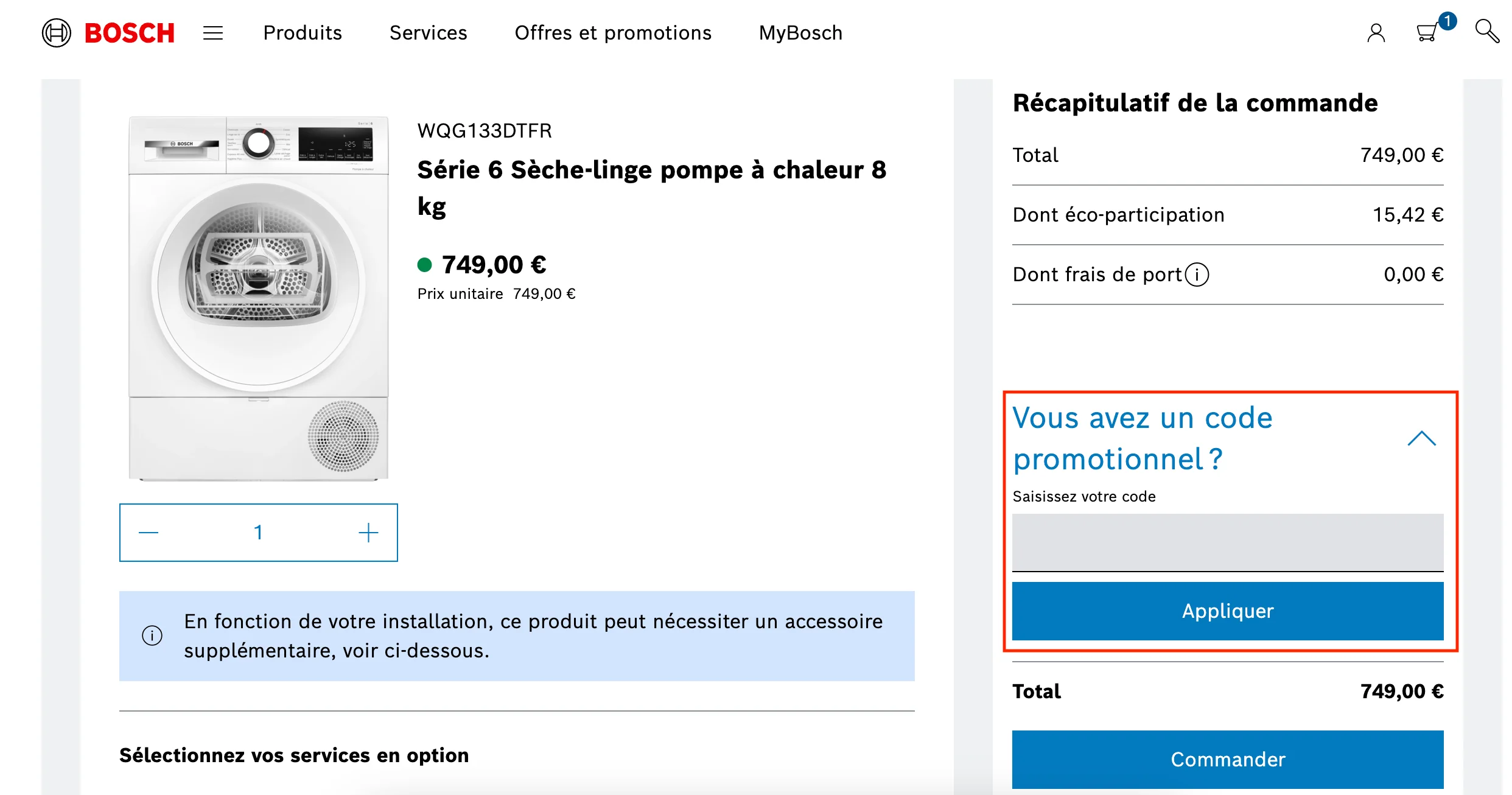Wie verwendet man den Gutscheincode? - Bosch