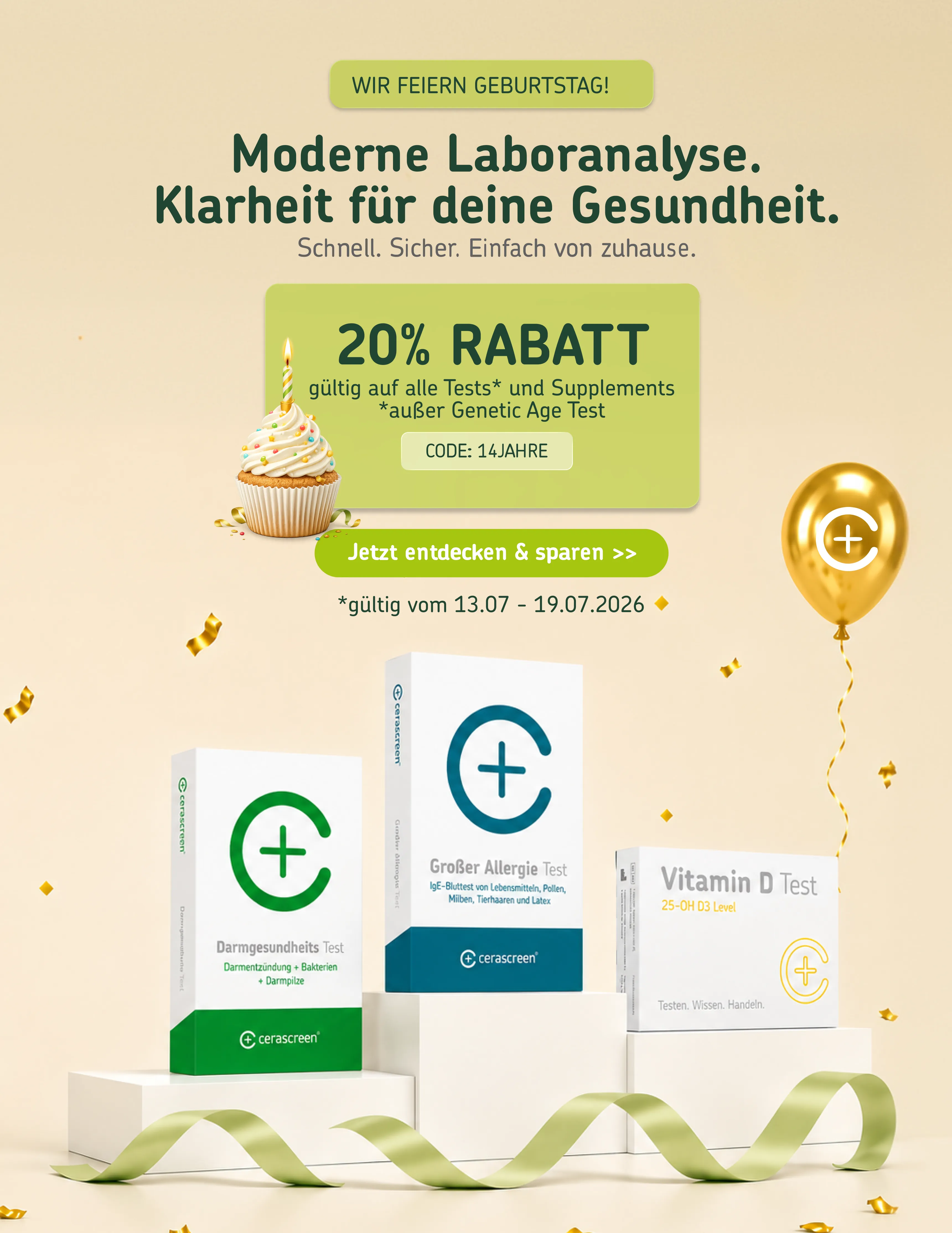 Nachweis des Gutscheins - cerascreen - Cerascreen gutschein: [[20% Rabatt]] auf tests und supplements