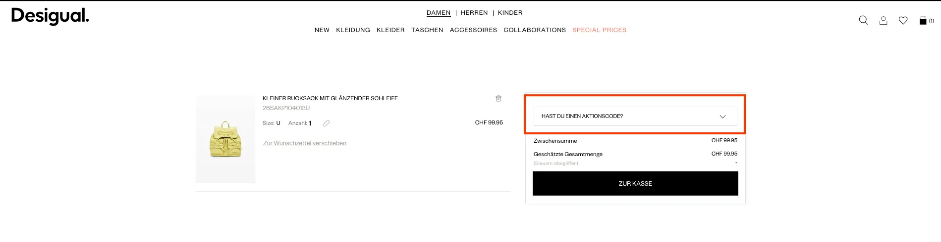 Wie verwendet man den Gutscheincode? - Desigual