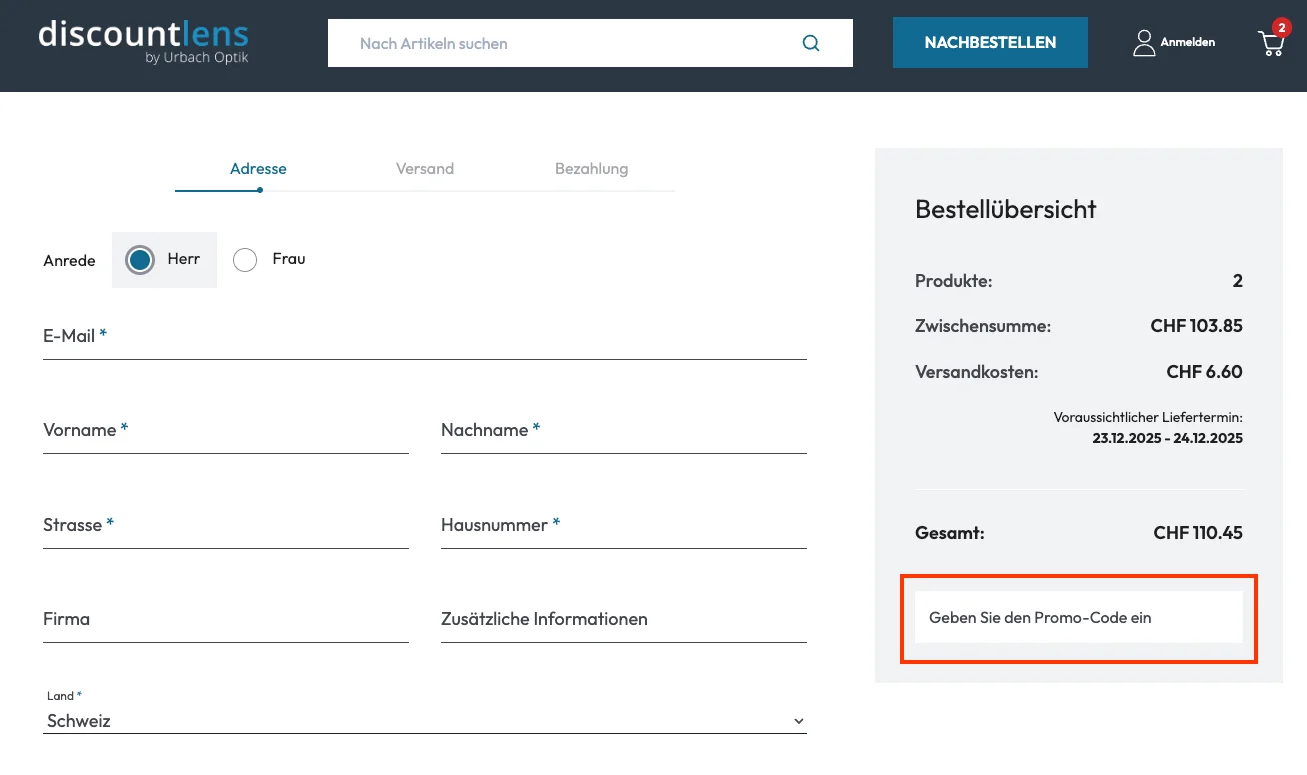 Wie verwendet man den Gutscheincode? - Discountlens