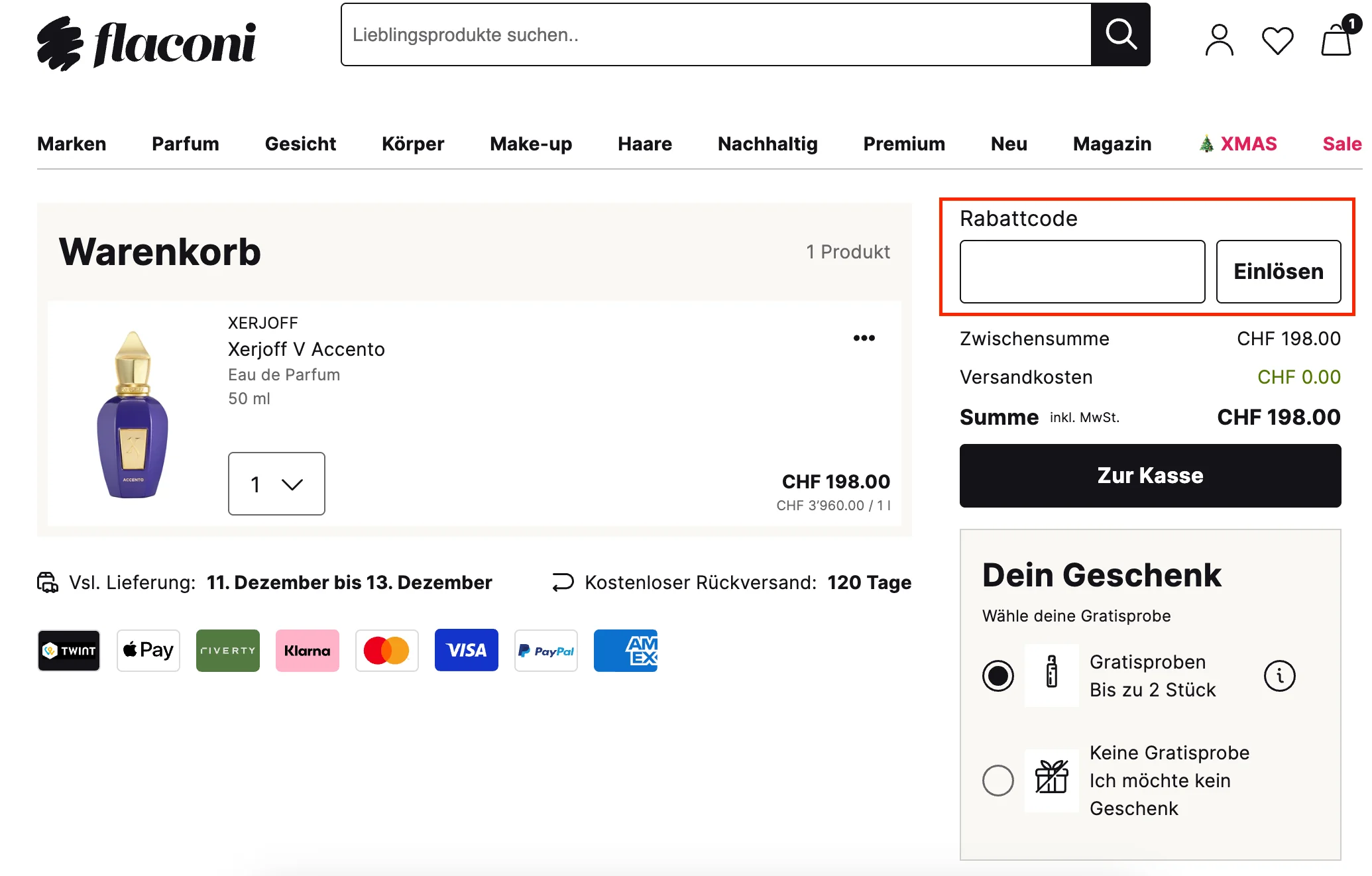 Wie verwendet man den Gutscheincode? - Flaconi