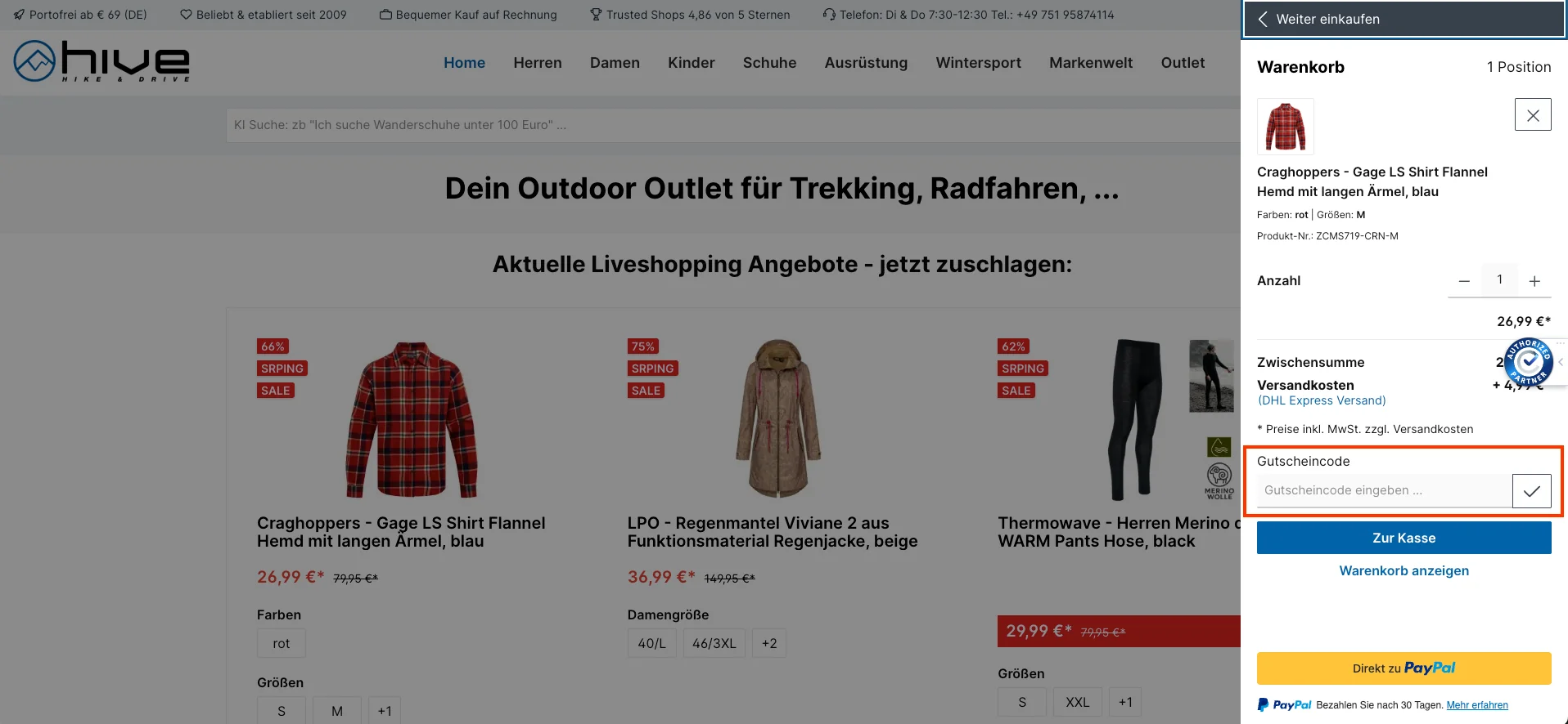 Wie verwendet man den Gutscheincode? - hive