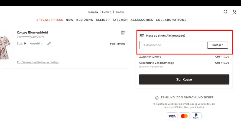 Wie verwendent man einen Gutscheincode von Desigual