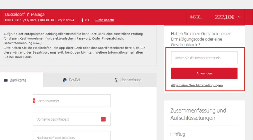 Wie verwendent man einen Gutscheincode von Iberia