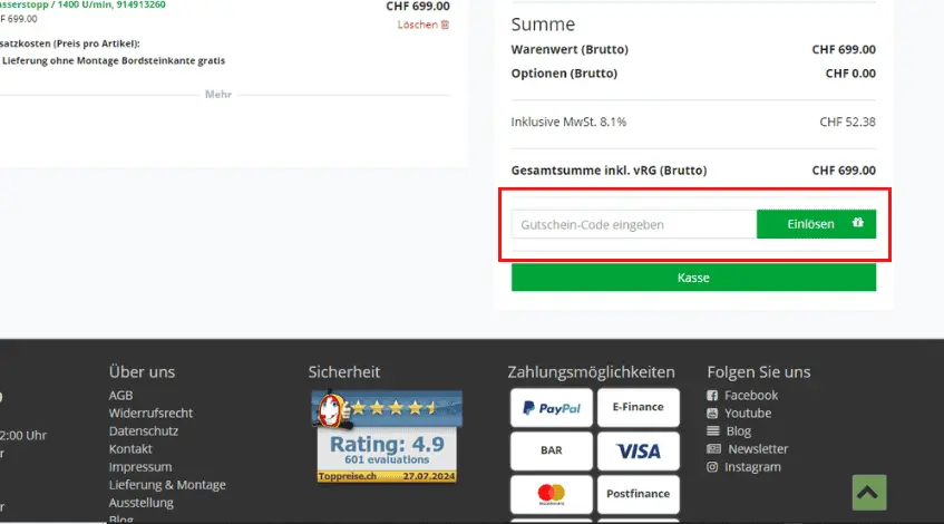 Wie verwendent man einen Gutscheincode von Kaufsignal