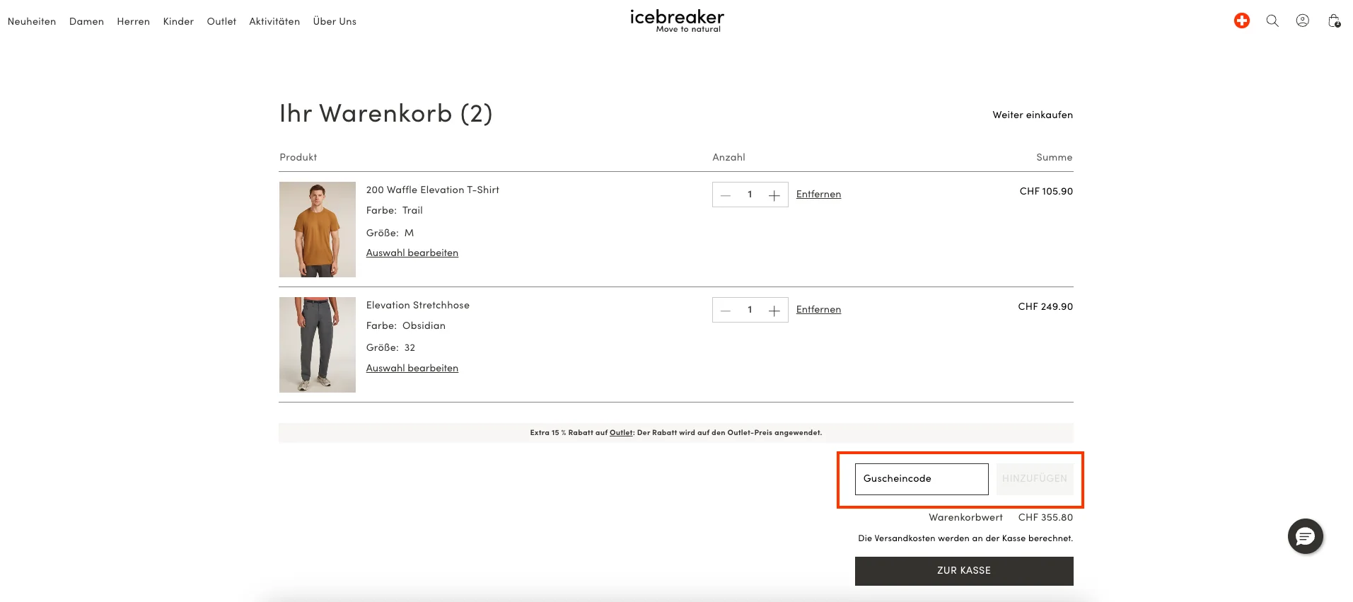 Wie verwendet man den Gutscheincode? - Icebreaker
