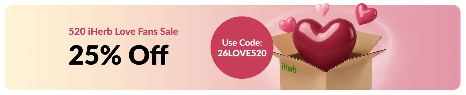 Nachweis des Gutscheins - iHerb - IHerb Gutschein: [[25% Rabatt]] beim Love-Fans-Sale