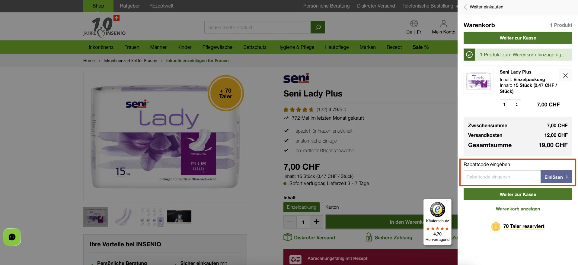 Wie verwendet man den Gutscheincode? - Insenio