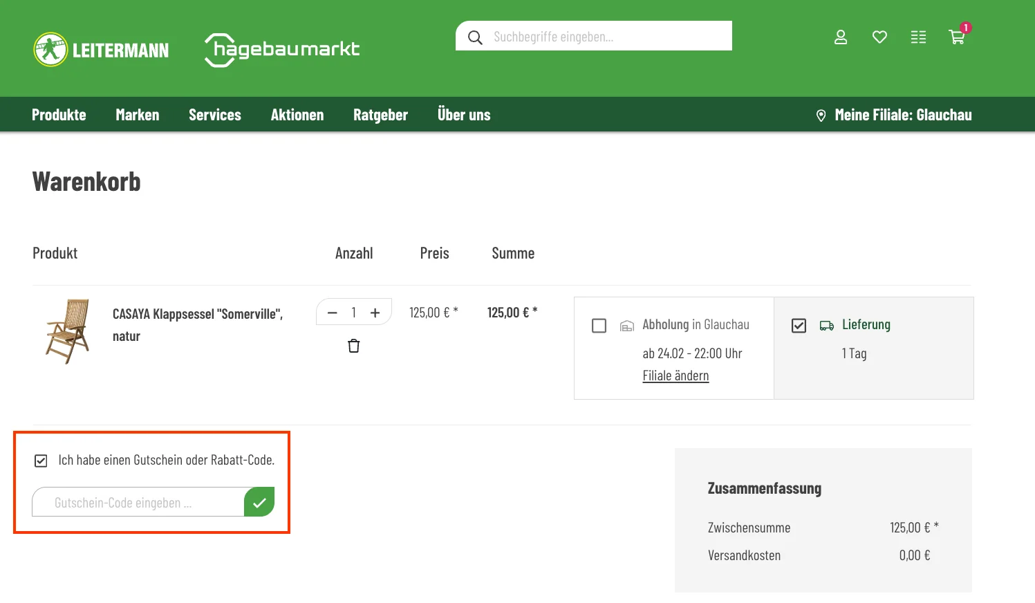 Wie verwendet man den Gutscheincode? - Leitermann