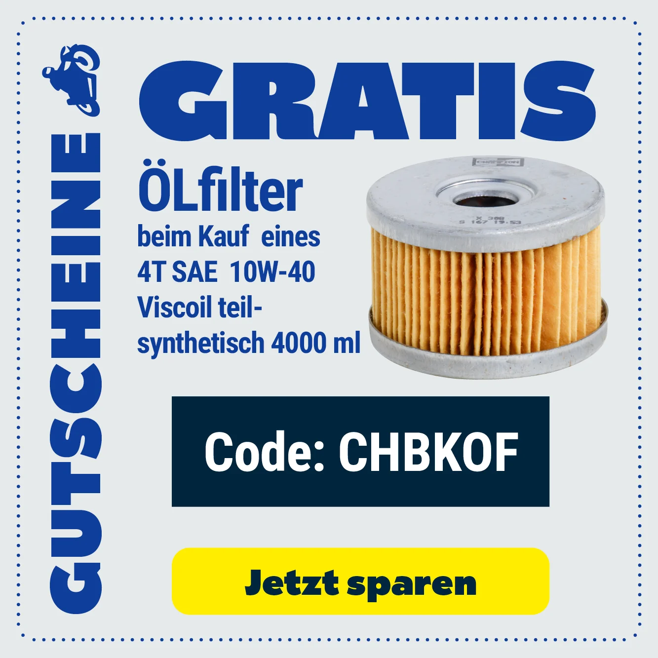Nachweis des Gutscheins - Polo Motorrad - Polo Motorrad gutschein: [[sofort-rabatt]] auf 4T SAE 10W-40 Viscoil 4000 ml