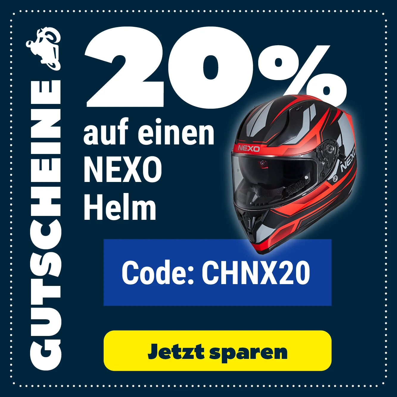 Nachweis des Gutscheins - Polo Motorrad - Polo Motorrad Gutschein: [[20% Rabatt]] auf NEXO-Helme