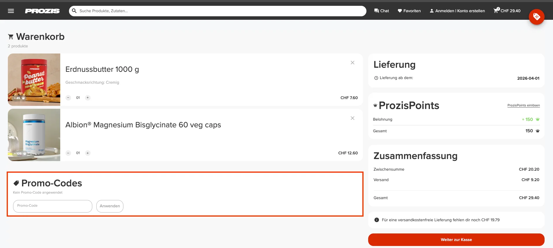 Wie verwendet man den Gutscheincode? - Prozis