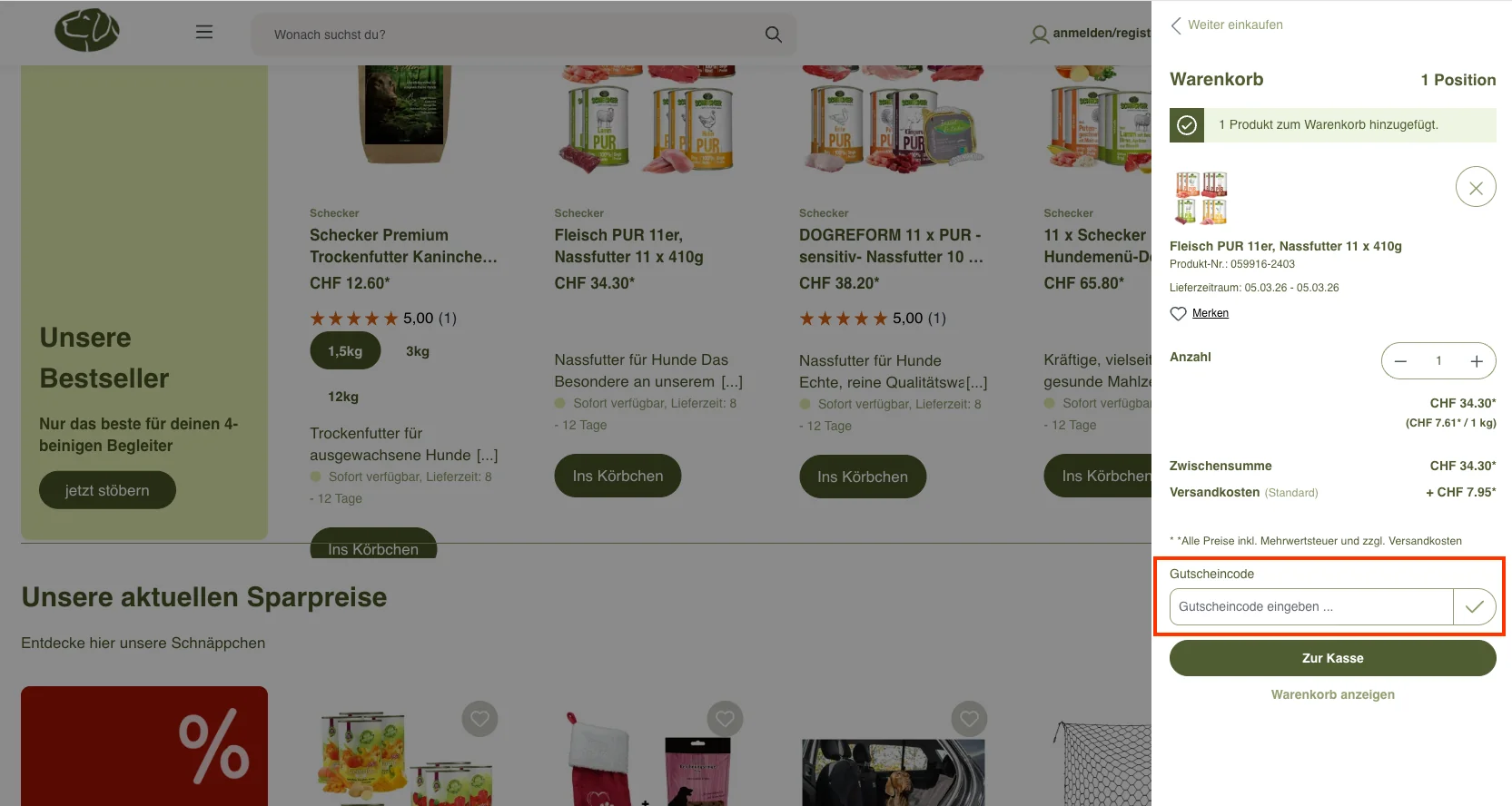 Wie verwendet man den Gutscheincode? - Schecker