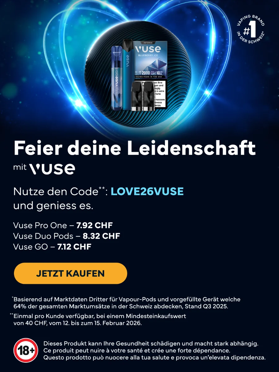 Nachweis des Gutscheins - Vuse - Vuse gutschein: [[Aktionspreis]] Pro One ab 7.92 CHF, Duo Pods 8.32 CHF